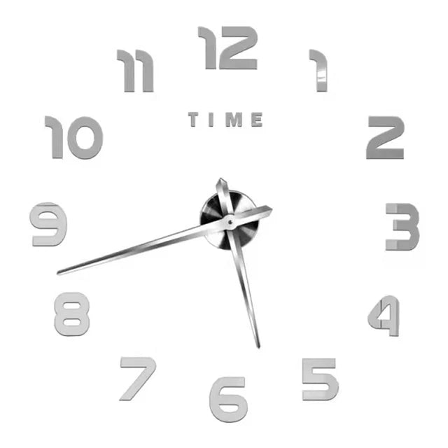 Regasion Gray 3D Modern Wall Clock