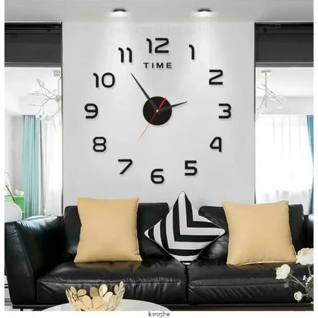 Regasion Gray 3D Modern Wall Clock