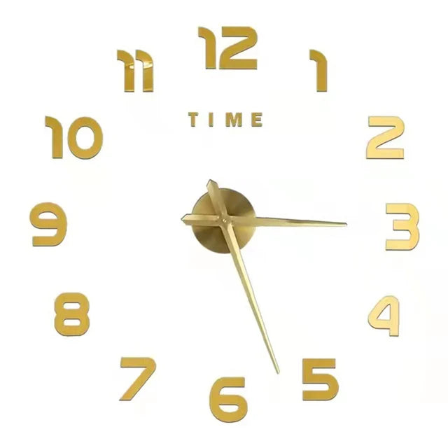Regasion Gold 3D Modern Wall Clock Regasion