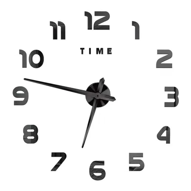 Regasion Black 3D Modern Wall Clock