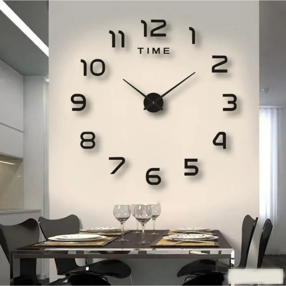Regasion Black 3D Modern Wall Clock