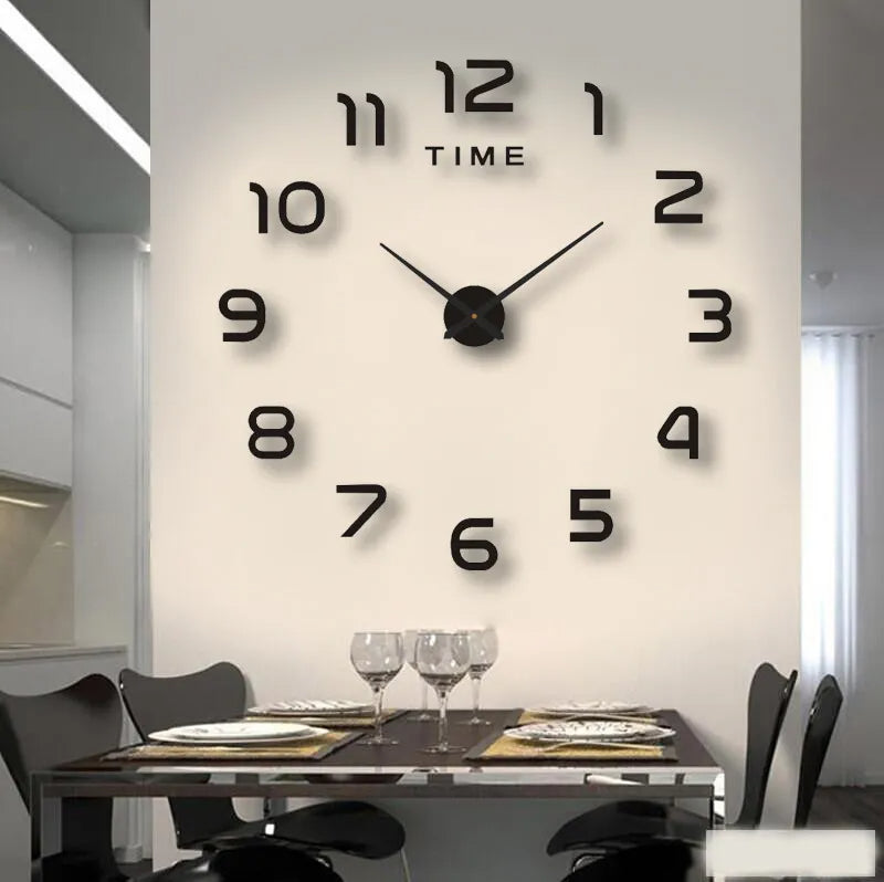 Regasion Gray 3D Modern Wall Clock