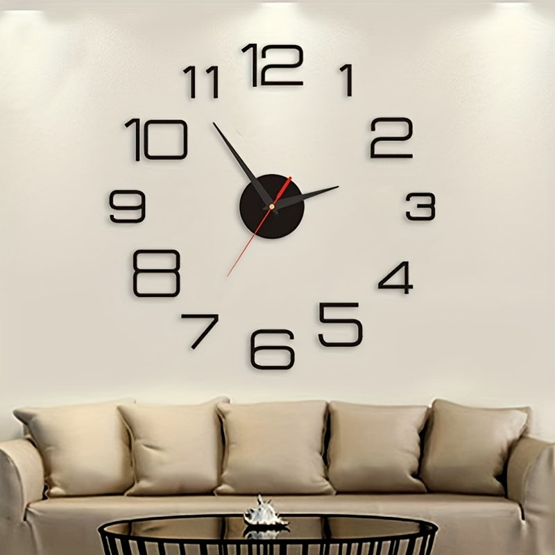 Regasion Gray 3D Modern Wall Clock